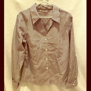 Non-Iron Calvin Klein Strip Button Down